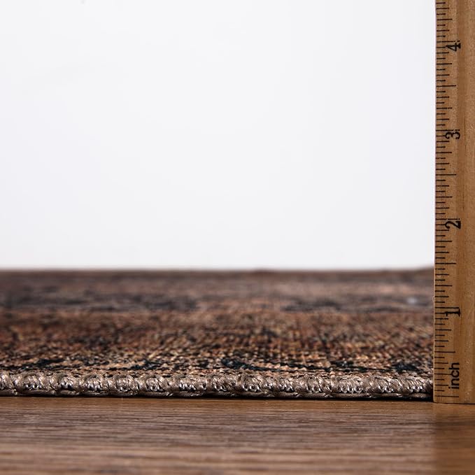 Keen Home Design 2x7 Rug - Machine Washable Runner Rug with Non-Slip Backing, Ideal for Hallway, Entryway, Kitchen, Laundry Room - Vintage, Easy Clean, Durable, Low Pile Rug - (2'6" x 7')