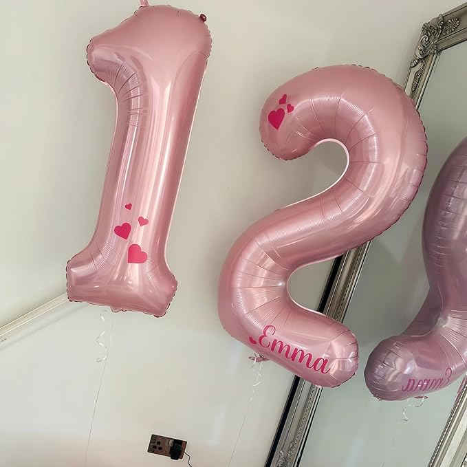 11 Balloon Number Birthday, Giant Light Pink Number 1 & 1 Helium Foil Balloon for Girls 11th Birthday, Pastel Pink 40'' Self Inflating Mylar 11 Balloon for Women Anniversary Party Decorations Supplies