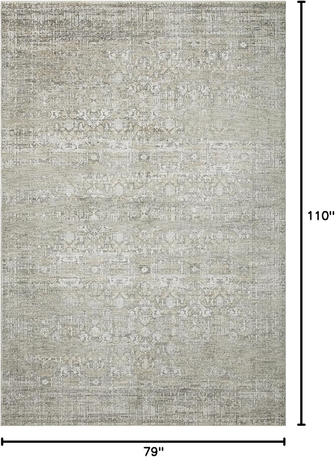 Loloi Amber Lewis Honora Collection HON-04 Grey/Beige 6'-7" x 9'-2" Area Rug