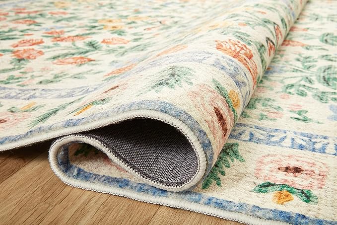 Loloi Rifle Paper Co. Eden Collection EDE-02 Mughal Garden Cream 8'-6" x 11'-6" Area Rug feat. CloudPile™