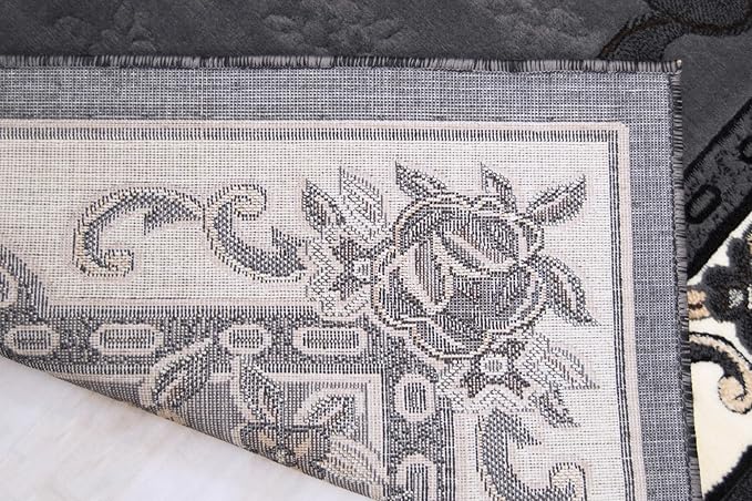 AllStar Rugs High Qual5ity Traditional French Aubusson Rug (Grey, 5x7)