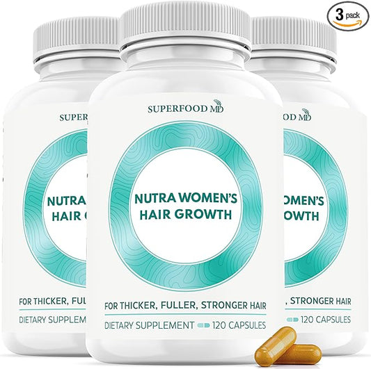Women's Balance Hair Growth Supplements, Ages 45 and Up, Customer Proven for Visibly Thicker Hair and Scalp Coverage, Soy-Free, Made with 26 Ingredients Including Beta Carotenes - 3 Month Supply