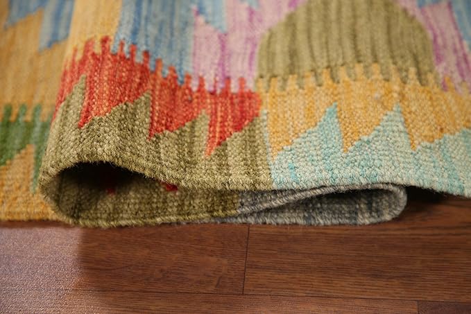 Rug Source Southwestern Collection, 10 Ft Runner Runner Rug, Hand Woven Multi-Colored Geometric Rug, Oriental 100% Wool Carpet for Foyer, Entryway and Hallway