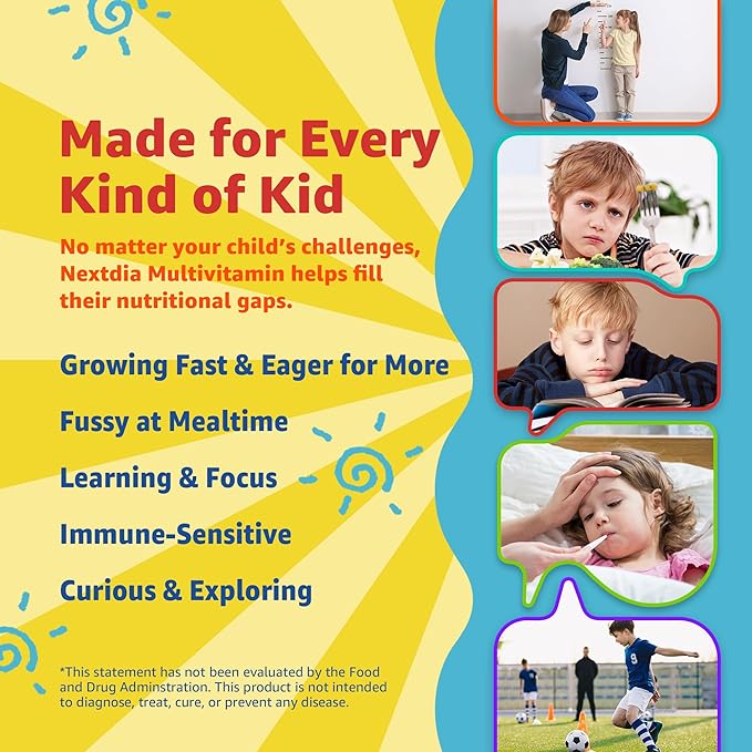 (2 Pack) Kids Multivitamin Gummies with Iron, Sugar Free, Kids Daily Vitamins + Probiotics, Algae Omega 3 (EPA/DHA), A, C, D, Methyl B12, Folate, B6, Zinc, Biotin, for Healthy Growth, Immune Support