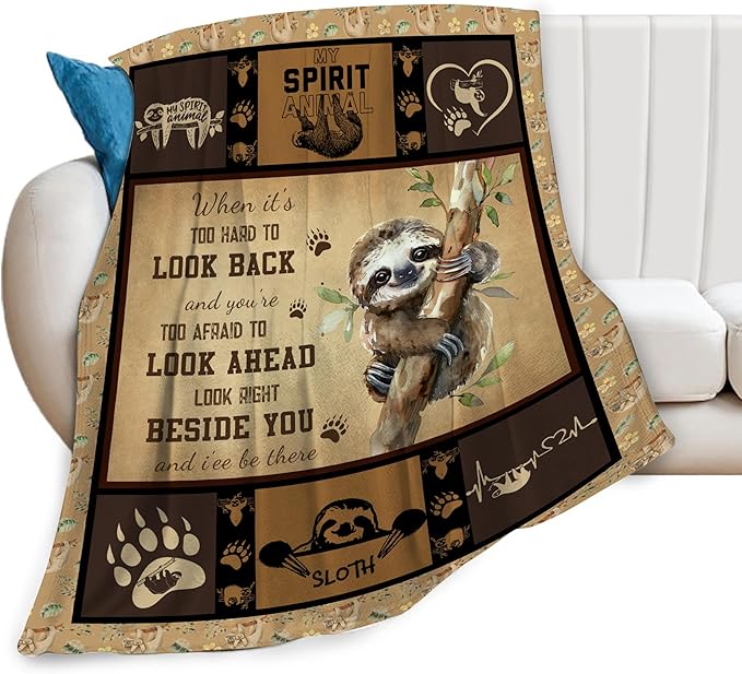Sloth Blanket Sloths Throw Blanket Fleece Flannel Bedding Sloth Stuff Gifts for Women Men Boys Girls Lovers Adult Plush for Couch Sofa Bed Decor 50"X40"