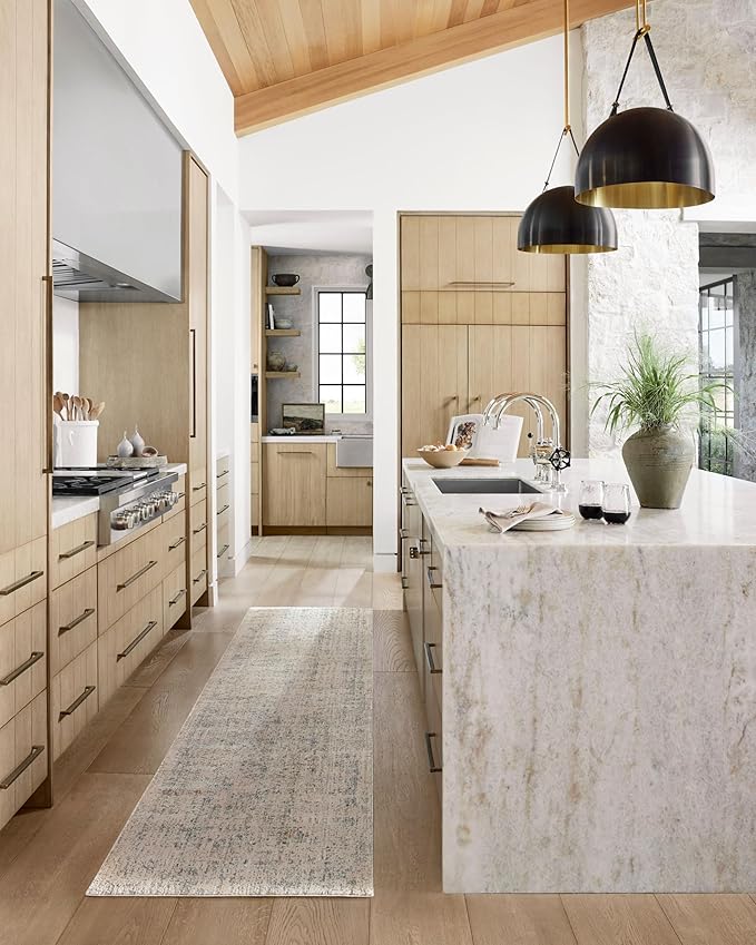 Loloi Amber Lewis Alie Collection ALE-02 Sand/Sky 9'-6'' x 13'-1'', .13'' Pile Height, Area Rug