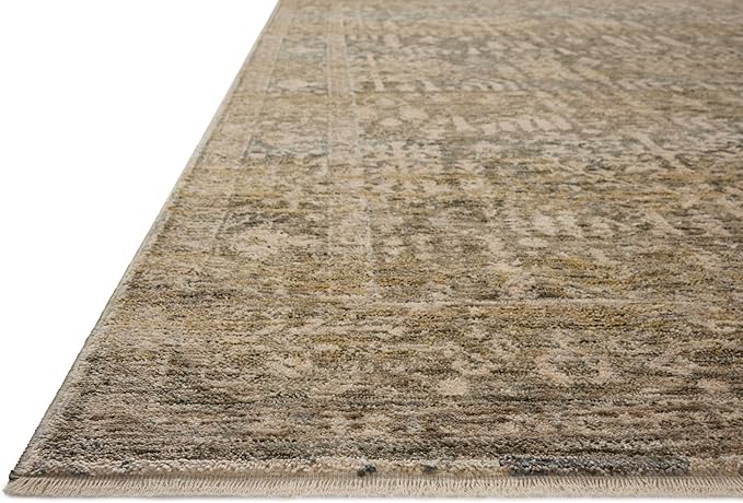 Loloi Magnolia Home by Joanna Gaines Junie Collection JUE-02 Moss/Natural 2'-7" x 8'-0", .38 Pile Height, Runner Rug