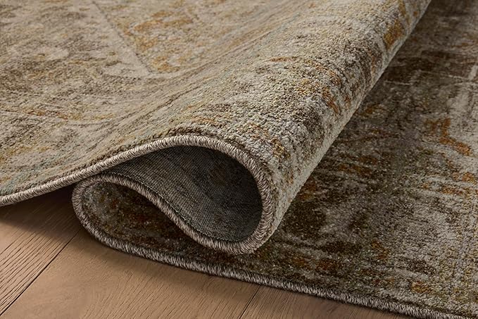 Loloi Magnolia Home by Joanna Gaines Mona Collection MOA-01 BARK/Sunrise 5' x 7'-8" Area Rug