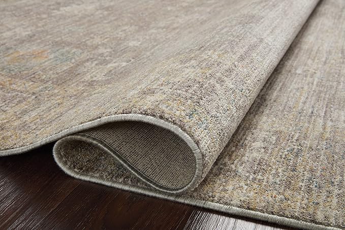 Loloi Magnolia Home by Joanna Gaines Millie Collection MIE-05 Stone/Natural 2'-7" x 8'-0", .25" Pile Height, Runner Rug