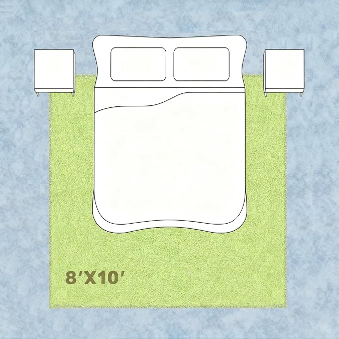 8x10 Rugs for Living Room Washable Green Area Rug Rugs for Bedroom