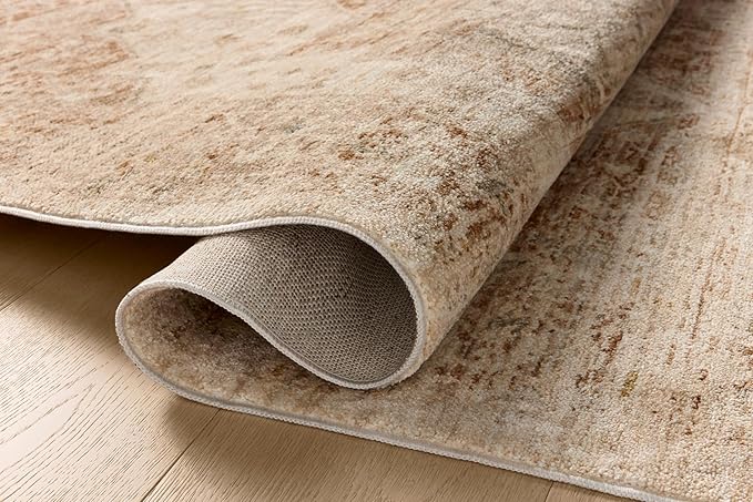 Loloi Magnolia Home by Joanna Gaines Junie Collection JUE-04 Natural/Clay 2'-0" x 3'-0", .38" Pile Height, Accent Rug