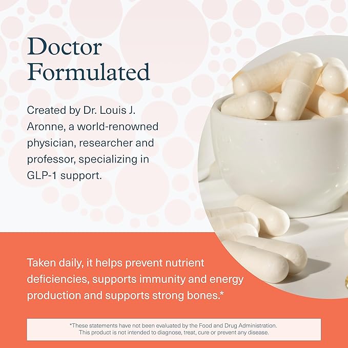 Youtheory High Potency Multi GLP-1 Support - High Absorption Multivitamins - for Immune Support & Bone Health - Gentle on Stomach - Vitamin D, C, Iron & More - 150 Vegetarian Capsules