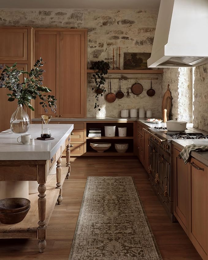 Loloi Magnolia Home by Joanna Gaines Pace Collection PAC-06 Forrest/Natural 5'-3" x 5'-3" Round Area Rug