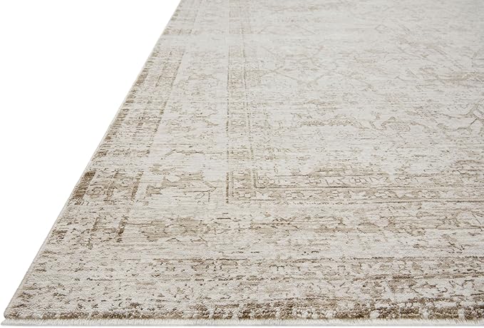 Loloi Amber Lewis Honora Collection HON-01 Ivory/Natural 5'-3" x 7'-9" Area Rug