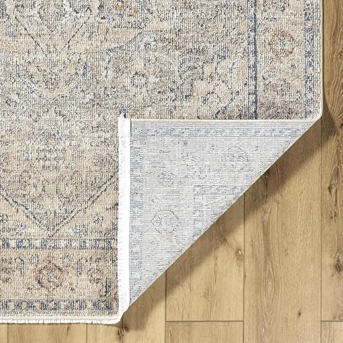 Livabliss x Galey Alix Maria Elena I Vintage Medallion Area Rug, 5'3" x 7' (5' x 7'), Taupe