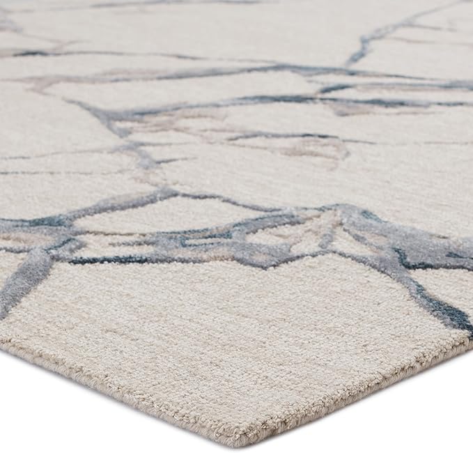 Jaipur Living Shattered Handmade Abstract Light Gray/Blue Area Rug (8'X10')