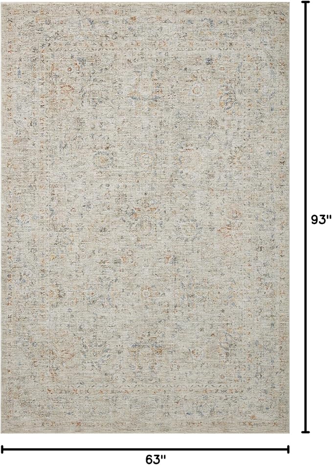 Loloi Amber Lewis Honora Collection HON-05 Bone/Multi 5'-3" x 7'-9" Area Rug