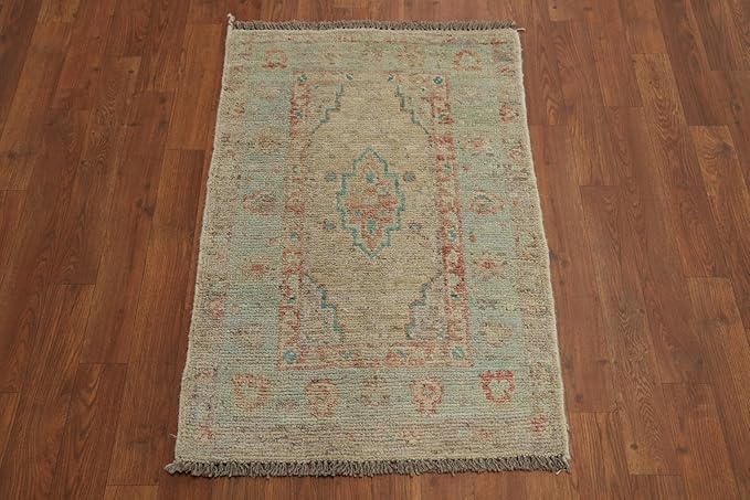 Rug Source Transitional Collection, Beige Accent Rug/Foyer Rug, Oushak Turkish Rugs (2X3)