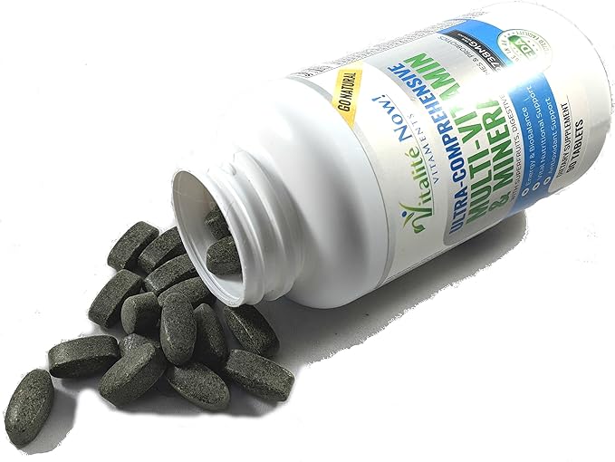 Vegan Whole Food Multivitamin & Mineral - Vitamins A B1 B2 B6 B12 C D3 E & 110 Super Foods, Herbs, Greens & Reds - Enzymes & Probiotics for Immune Support - Energy Boost - 90 Tablets