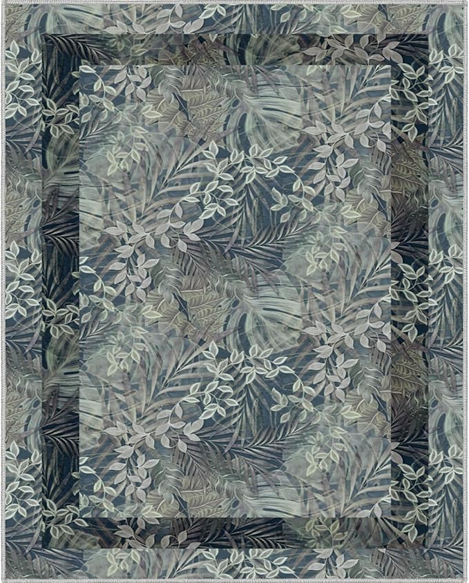 Area Rugs - 8x10 Rugs for Living Room,Non Slip Indoor Boho Area Rug Carpet Home Décor for Entryway, Bedroom, Dining Room (Sage Green)