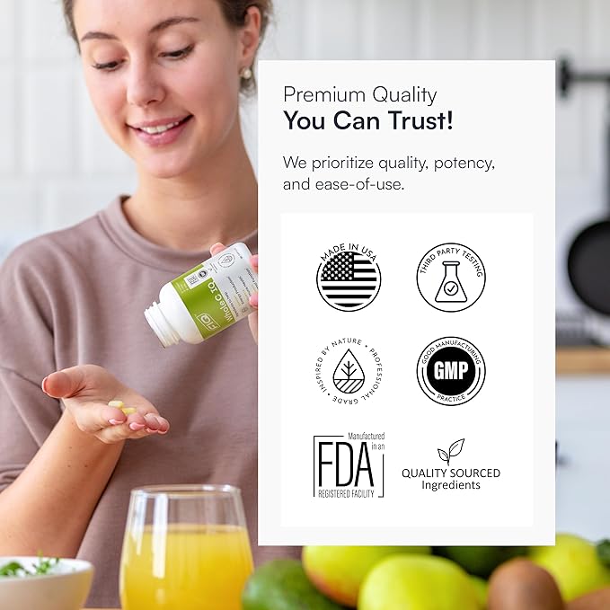 FIQ - Whole C IQ - Natural Vitamin C Supplements with Amla Fruit Extract - Iron, Energy, & Immune Support from Whole Food Sources - High Absorption Vitamin C Capsules - 90 Capsules