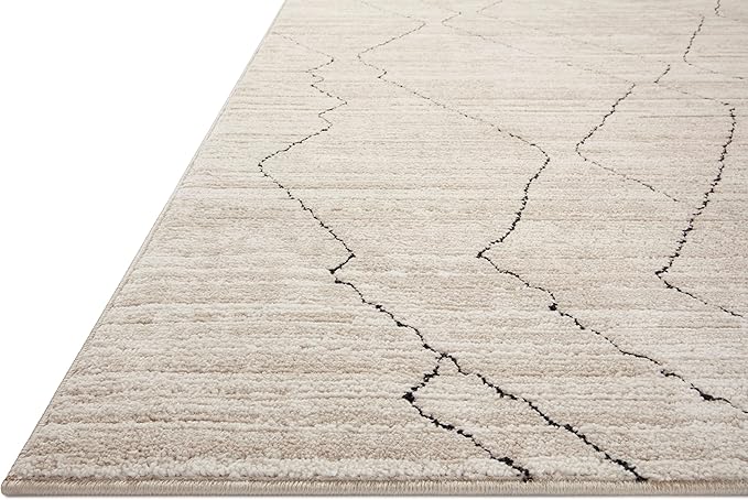 Loloi Darby Collection DAR-03 Sand/Charcoal 2'-7" x 10'-0" Runner Rug