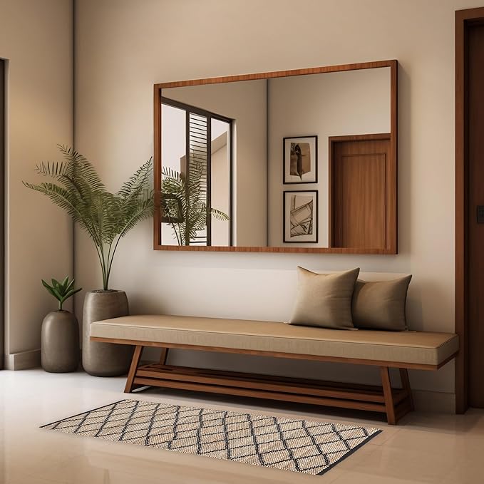 REDEARTH · Jute Cotton Area Rug, Sustainable Handwoven, Non-Shedding, Soft & Durable – Reversible, Neutral Tones for Home Décor in Living Room, Dining Room, Bedroom (Sierra Loom Black, 2'x6')