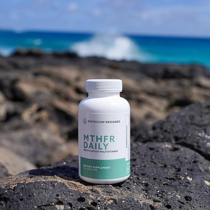 Physician Designed MTHFR Daily Multivitamin | Methylated Multivitamin for Men & Women | for Energy, Mood, & Heart | Vitamin B-Complex | 120 Capsules