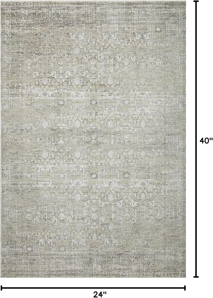 Loloi Amber Lewis Honora Collection HON-04 Grey/Beige 2'-0" x 3'-4" Accent Rug