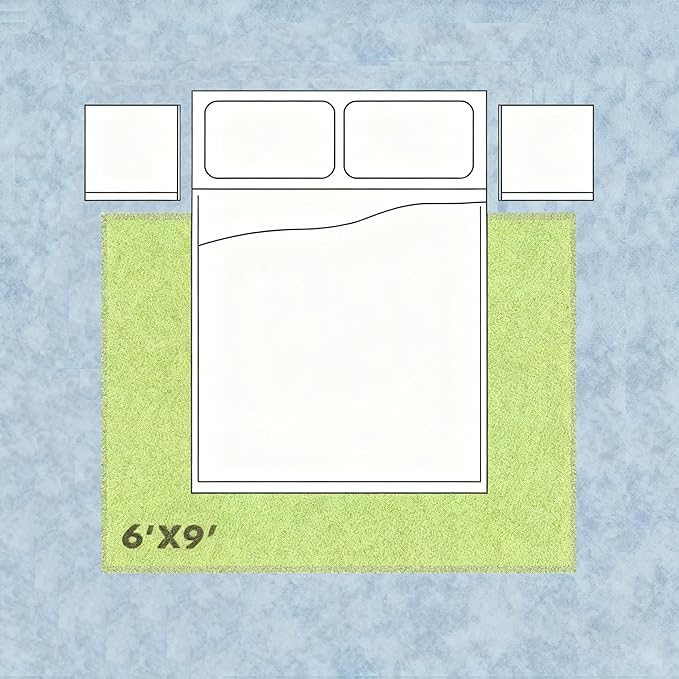 6x9 Area Rugs Washable Green Dining Room Rugs for Under Table