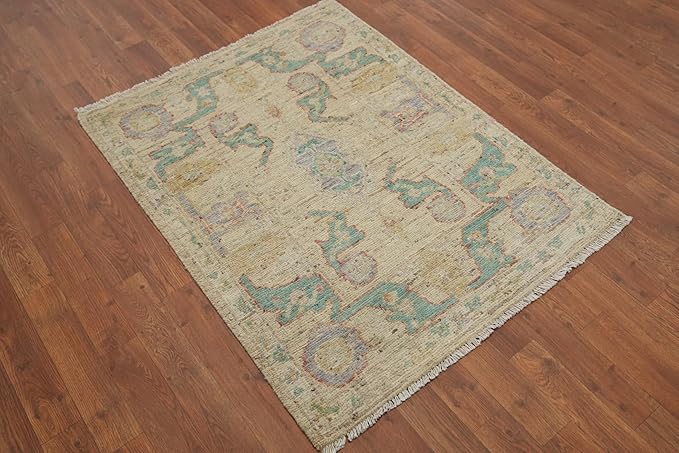 Rug Source Transitional Collection, Beige Accent Rug/Foyer Rug, Oushak Turkish Rugs (3X4)