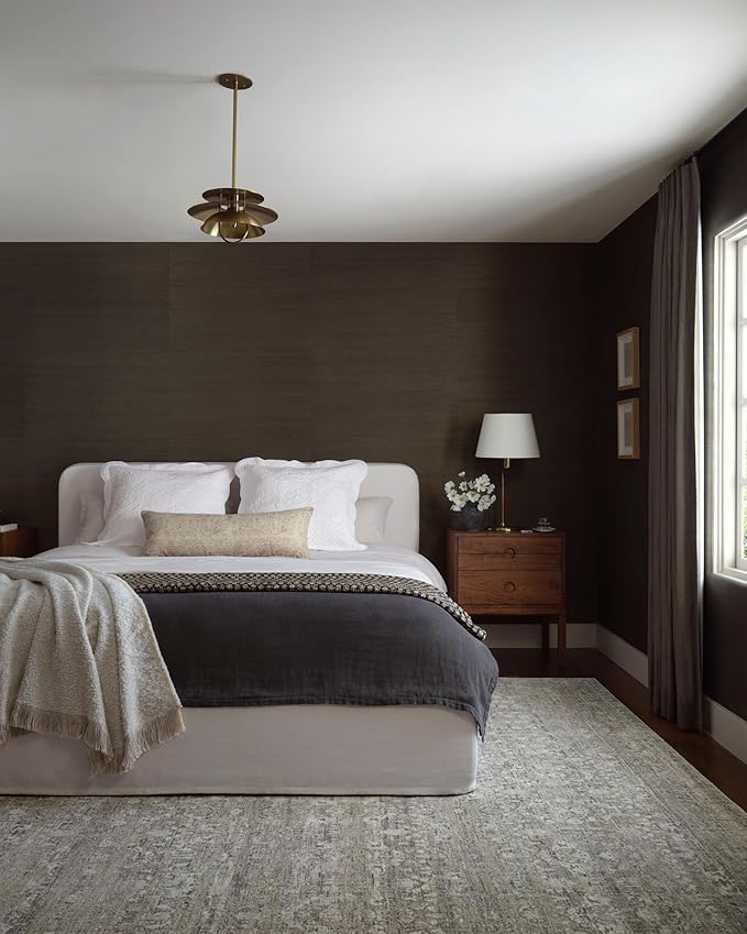 Loloi Amber Lewis Honora Collection HON-04 Grey/Beige 6'-7" x 9'-2" Area Rug