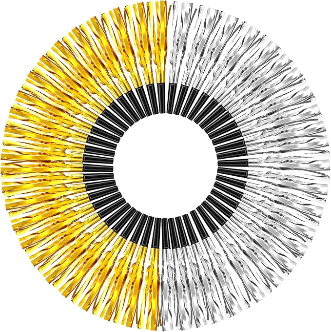 96 Pieces Gold Silver Noise Makers Glitter Noise Makers Metallic Fringed Party Blowers for Adults Birthday Graduation Sporting Events New Years Eve Party Supplies 2026