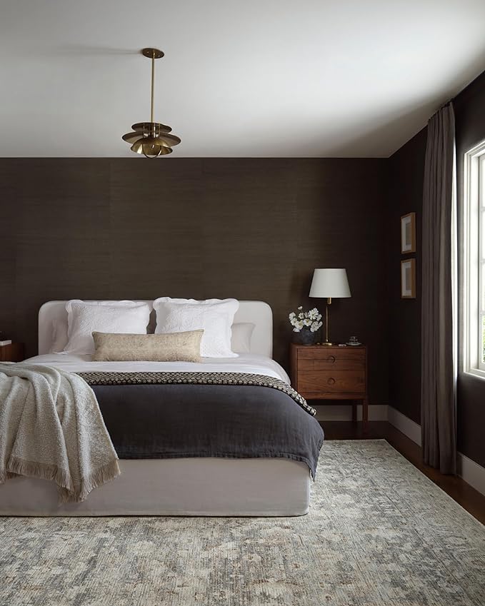 Loloi Amber Lewis Honora Collection HON-02 Slate/Beige 6'-7" x 9'-2" Area Rug