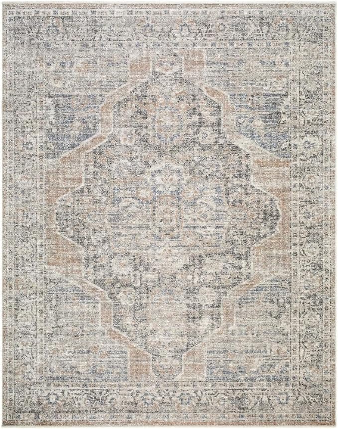 Livabliss x Galey Alix Maria Elena IV Vintage Medallion Area Rug, 6'4" x 9' (6' x 9'), Dark Brown