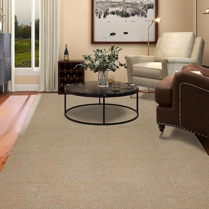 5x7 Area Rugs - Rug for Living Room, Washable Area Rugs 5x7 for Bedroom, Non-Slip Carpet for Dorm Room (Camel)