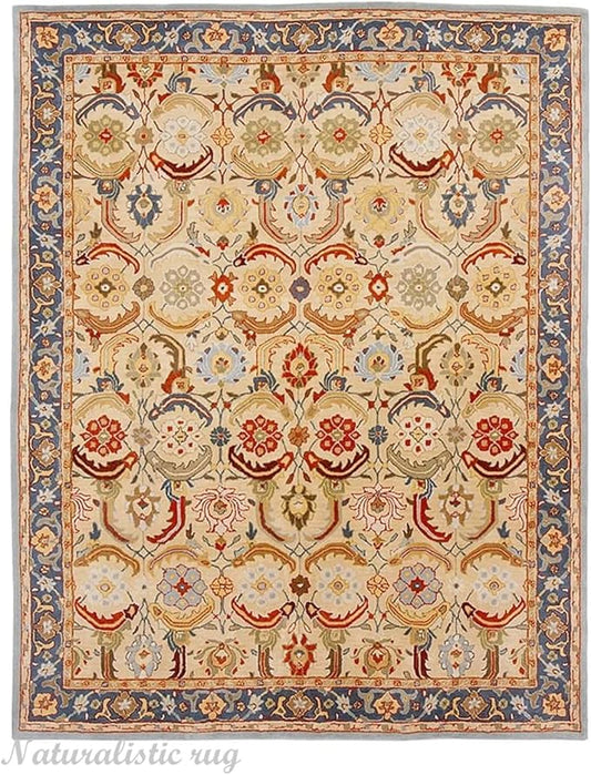 Handmade Tufted 100% Wool Area Rug Traditional Rug Bedroom Living Room Office for Luxury Home (Multi Red, 8' x 10')