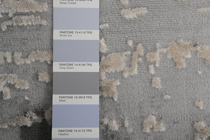 Rug Source Modern Collection 8x10 Area Rug, Machine Made Greys & Charcoal Contemporary Rug, Oriental Polyester Carpet for Bedroom, Living Room, Dining Room