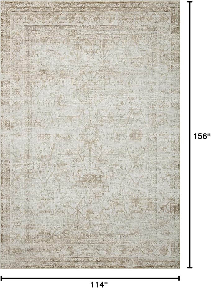 Loloi Amber Lewis Honora Collection HON-01 Ivory/Natural 9'-6" x 13' Area Rug
