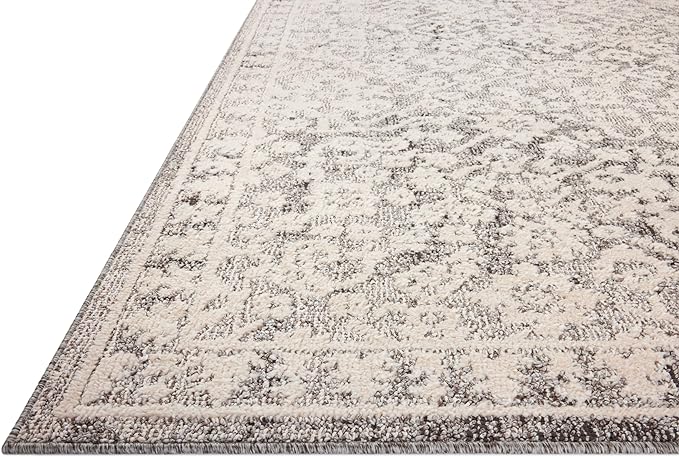 Loloi Magnolia Home by Joanna Gaines Gigi Collection GIG-01 Grey/Ivory 6'-7" x 9'-2" Area Rug