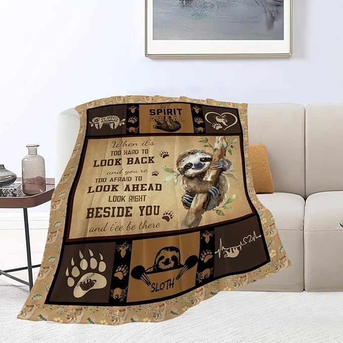 Sloth Blanket Sloths Throw Blanket Fleece Flannel Bedding Sloth Stuff Gifts for Women Men Boys Girls Lovers Adult Plush for Couch Sofa Bed Decor 50"X40"