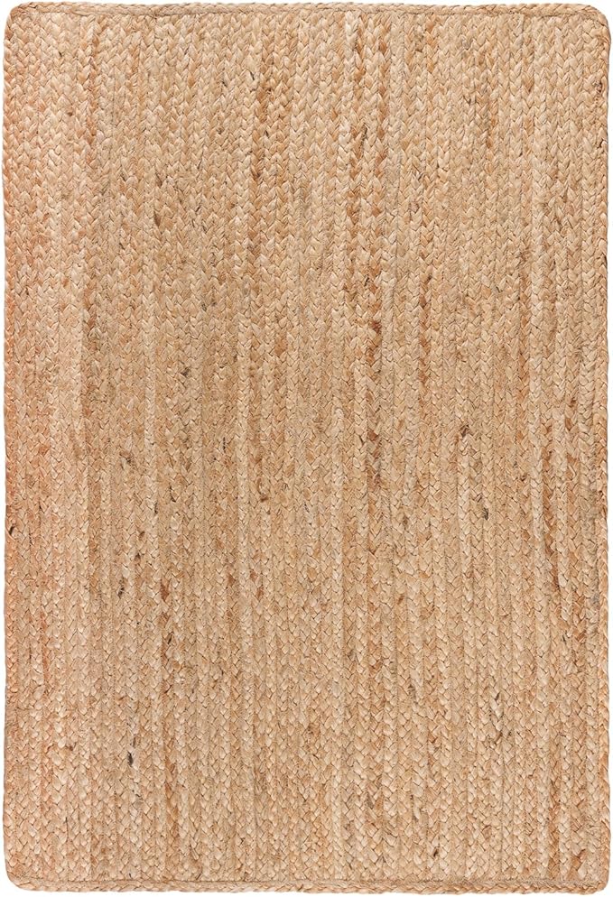 REDEARTH · Rectangular Area Rug - 2'x3' Braided Natural Jute - Artisan Made Boho Jute Rugs for Bedroom - Kitchen - Living Room - Farmhouse - Aesthetic Home Decor- Handmade Vintage Decor
