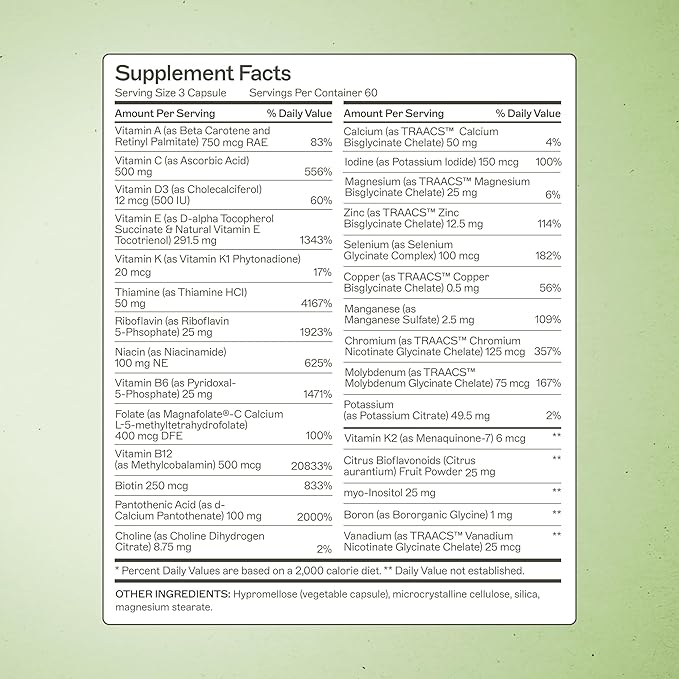 Amy Myers MD The Myers Way Multivitamin - Supports Healthy Immune, Thyroid & Adrenal Function - Gluten-Free, Non-Dairy & Iron Free Healthcare Supplement