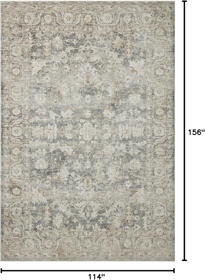 Loloi Amber Lewis Honora Collection HON-02 Slate/Beige 9'-6" x 13' Area Rug
