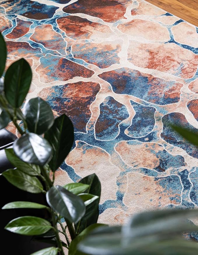 Unique Loom Mystic Collection Area Rug - Fitz Roy (2' x 5' 1" Runner, Brick Red/Brown)