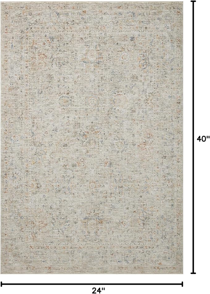 Loloi Amber Lewis Honora Collection HON-05 Bone/Multi 2'-0" x 3'-4" Accent Rug