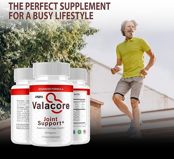 Valacore Maximum Strength Joint Support Capsules, Vala Core Daily Advanced Mobility Multivitamin Health Support Supplement, Valacore Premium Joint Support Natural Formula Pills (60 Capsules)