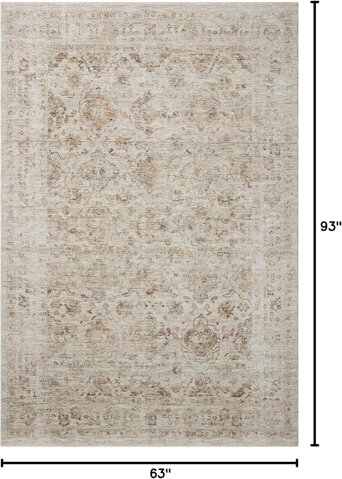 Loloi Amber Lewis Honora Collection HON-03 Beige/Spice 5'-3" x 7'-9" Area Rug