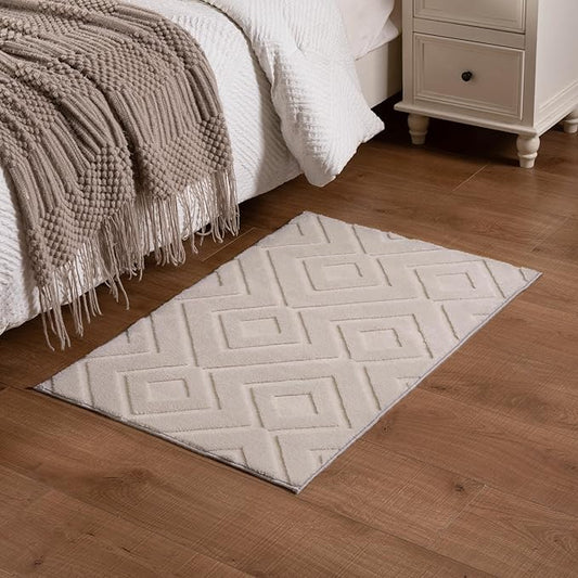 Entryway Area Rug 2X3,Washable Rugs with Non-Slip TPR Backing,Fluffy Soft Feeling,Door Mat Indoor Entrance Rug for Bedroom Hallway Kitchen Bathroom,Grey