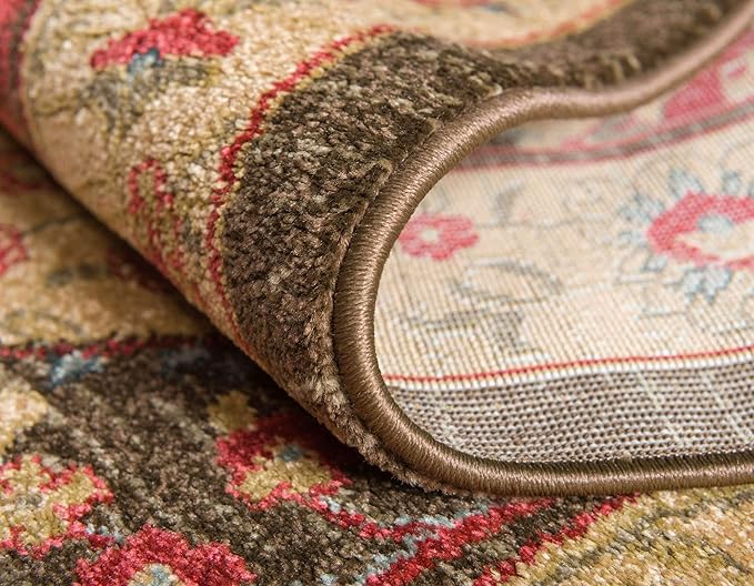 Unique Loom Edinburgh Collection Area Rug - Tulip (10' 6" x 16' 5" Rectangle Multi/Tan)